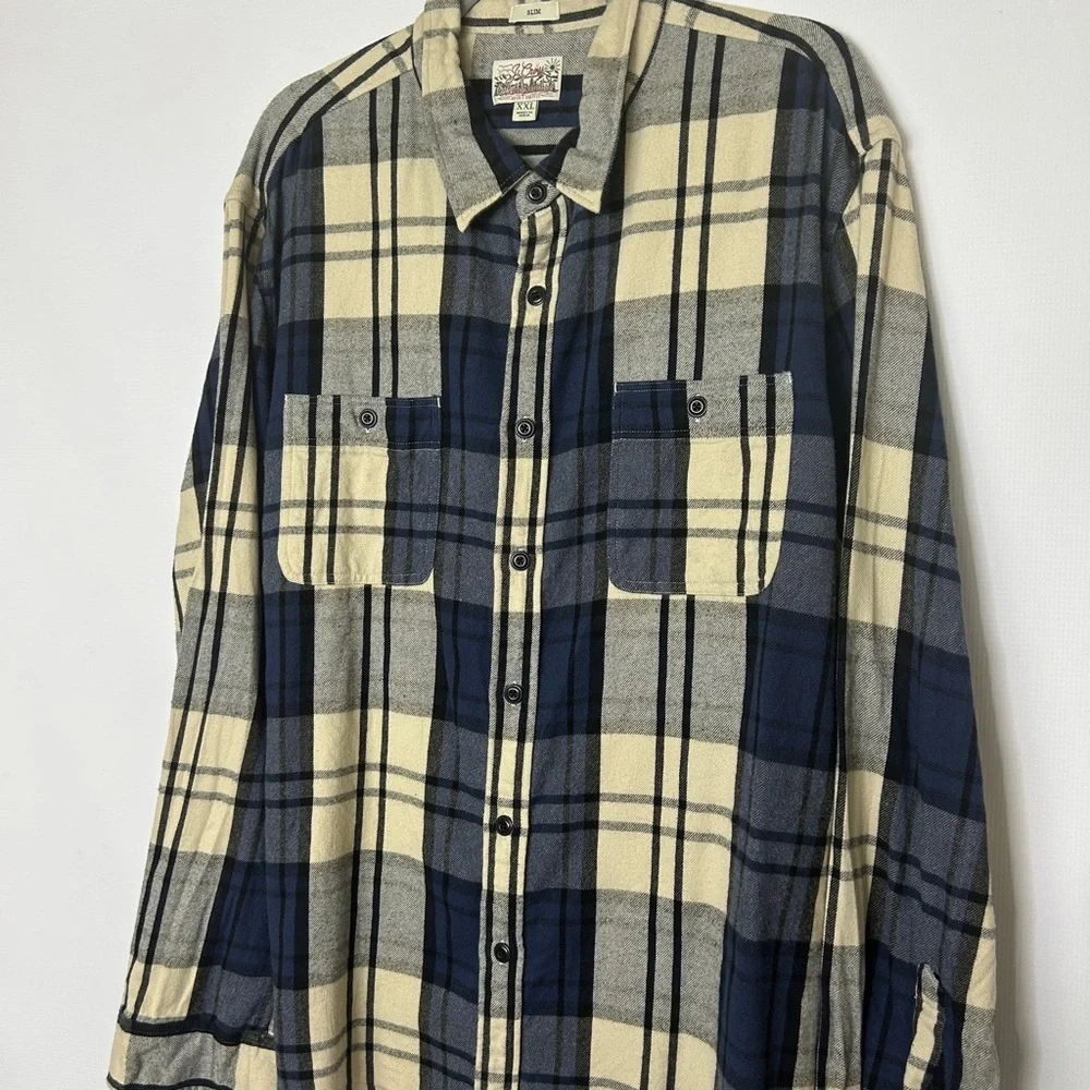 J.Crew Mid-Weight Flannel Double Brushed Shirt Slim Fit Men's Size XXL
